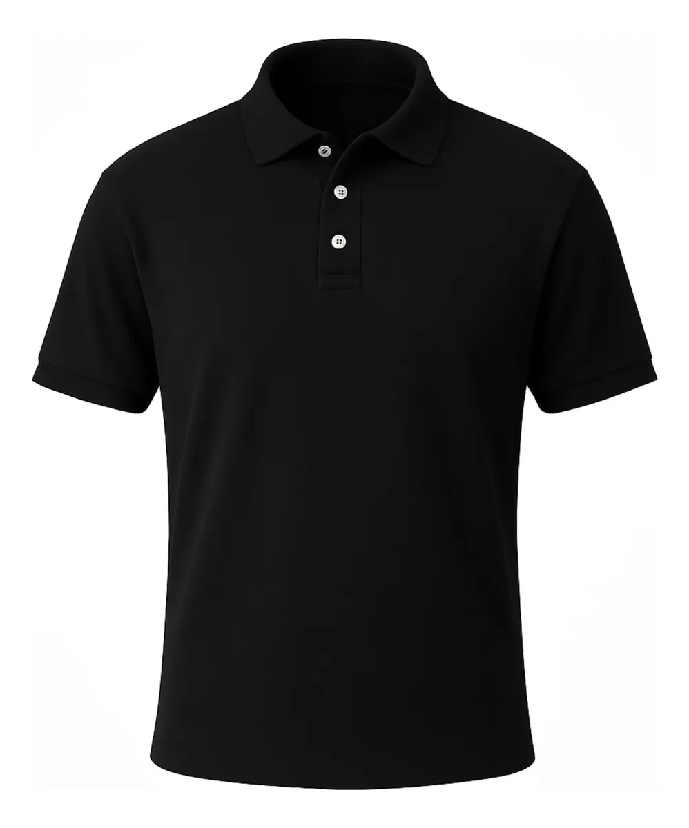 Playera tipo polo, negra
