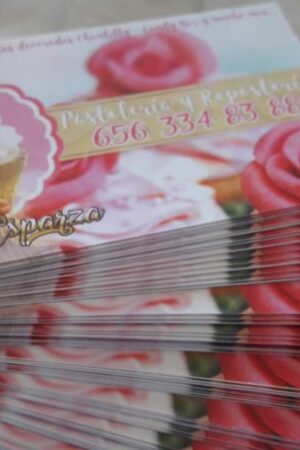 Tarjetas de presentación (detalle metálico)