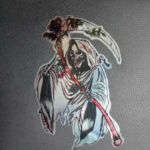 Sticker Metálico de nuestra Santa Muerte