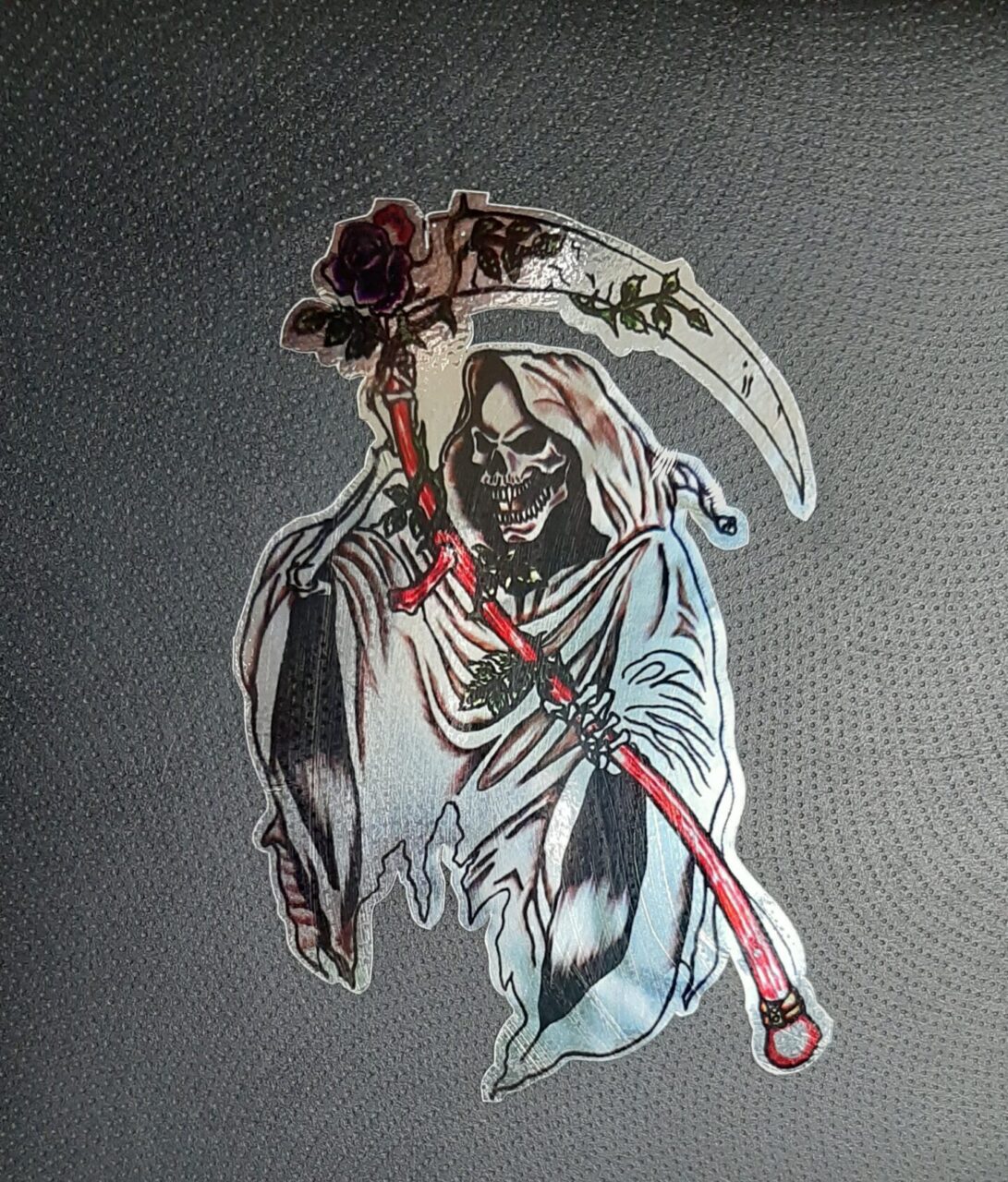 Sticker Metálico de nuestra Santa Muerte