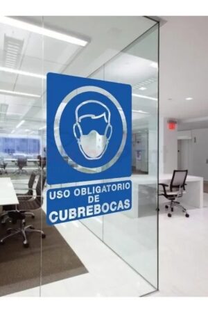 Calcomania Señalamiento Cubreboca.