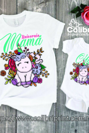 Playera Mamá e Hij@ | Unicornio