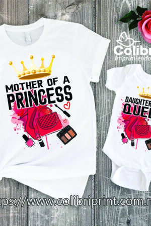 Playera Mamá e Hij@ | Madre de una princesa