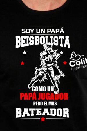 Playera papá beisbolista