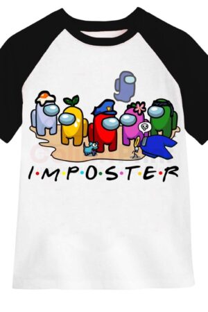 Playera de manga corta raglán unisex para niños