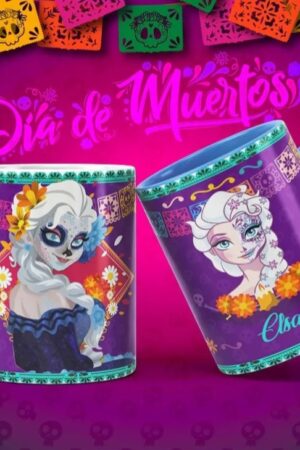 Tazas Blancas Día de Muertos