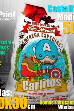COSTALITOS NAVIDEÑOS 50cm x 70cm  Capitán América