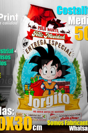 COSTALITOS NAVIDEÑOS 50cm x 70cm  GOKÚ