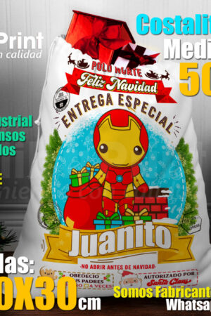 COSTALITOS NAVIDEÑOS 50cm x 70cm Iron Man