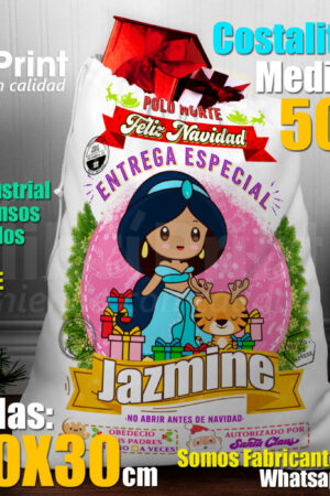 COSTALITOS NAVIDEÑOS 50cm x 70cm  Princesa Jazmine