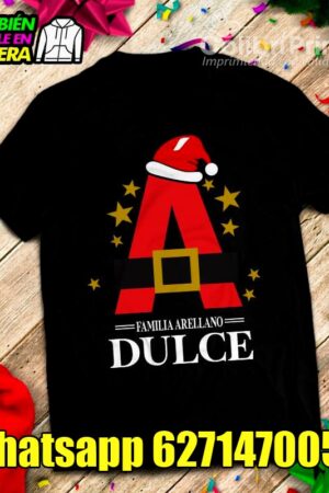 Playera Navideña con letra Inicial