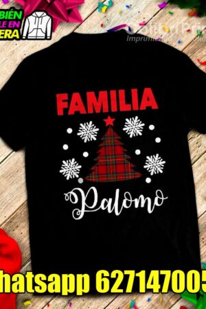 Playera Navideña con apellido familiar