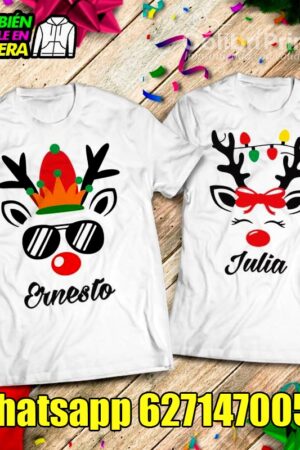 Playera Navideña Renos