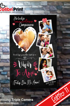 Cuadro decorativo "te amo" con fotos