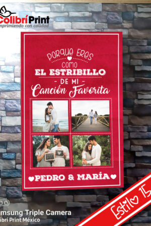 Cuadro decorativo "Porque eres como el estribillo..."