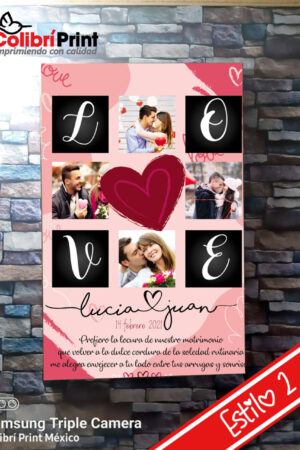 Cuadro decorativo love para parejas