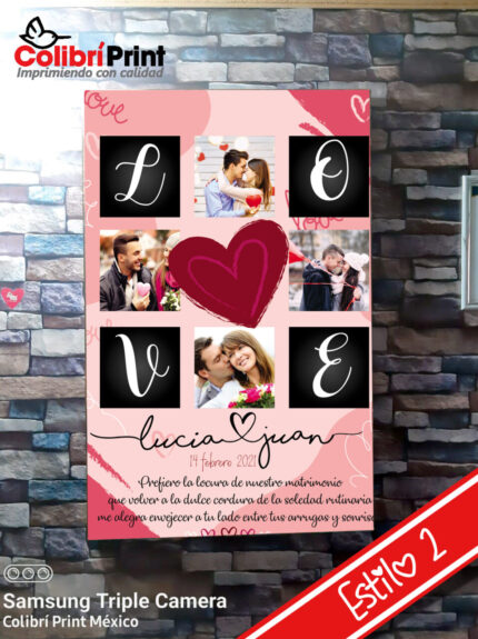 Cuadro decorativo love para parejas