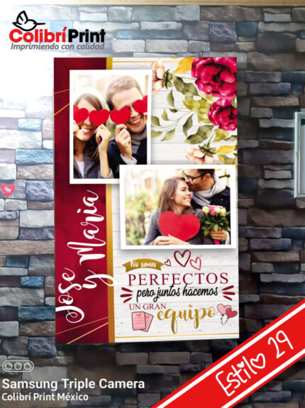 Cuadro decorativo "No somos perfectos pero juntos..."