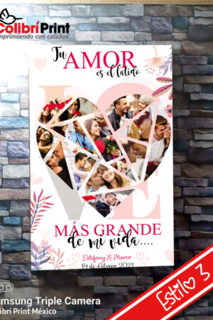 Cuadro decorativo love corazón