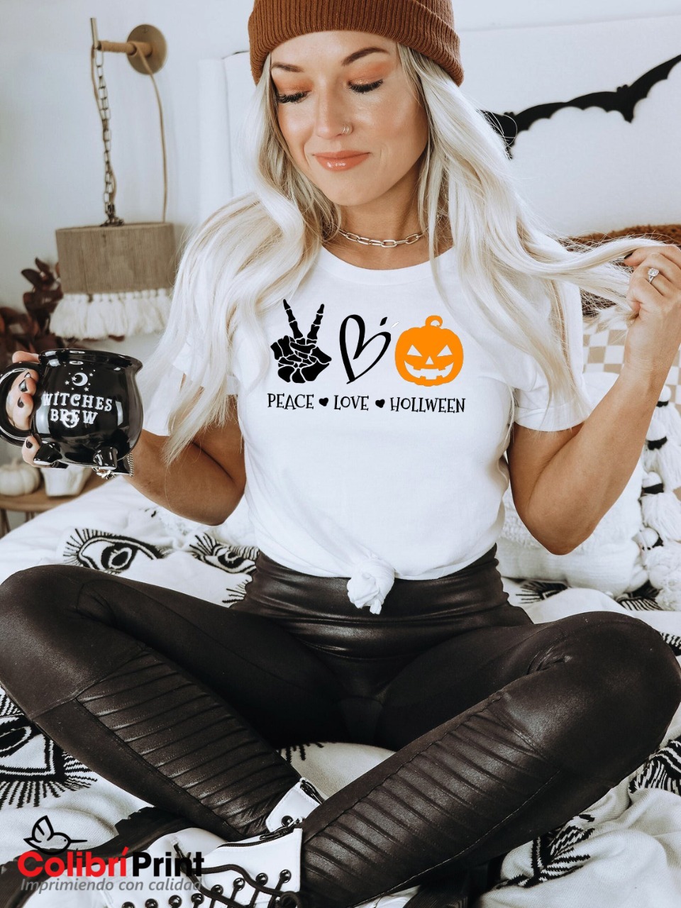 Paz, Amor y Halloween Playera