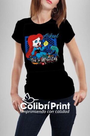 Playera princesa Ariel catrina