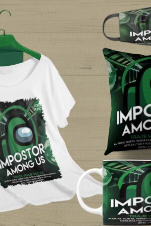 Combo Among Us Verde Obscuro