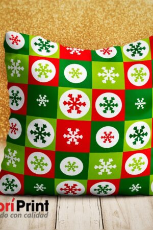 Cojín Navidad Diseño Copos De Nieve