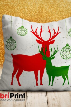 Cojín Navidad Diseño Reno 2
