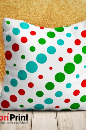 Cojín Navidad Diseño Puntitos