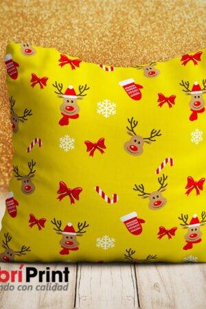 Cojín Navidad Diseño Rodolfo el Reno 2