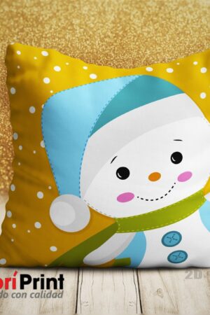 Cojín Navidad Diseño Muñeco de Nieve
