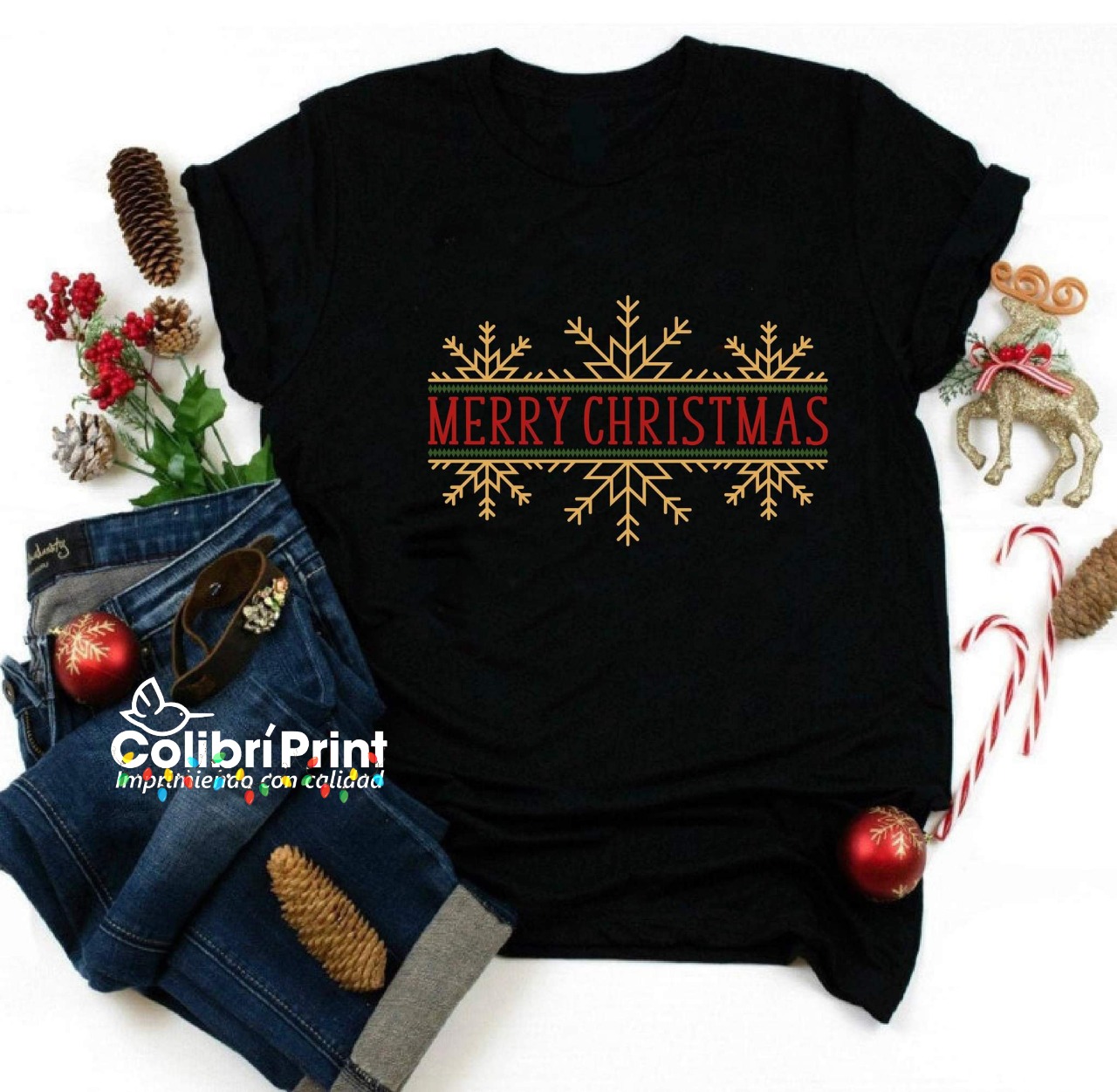 Playera navideña «Feliz Navidad»