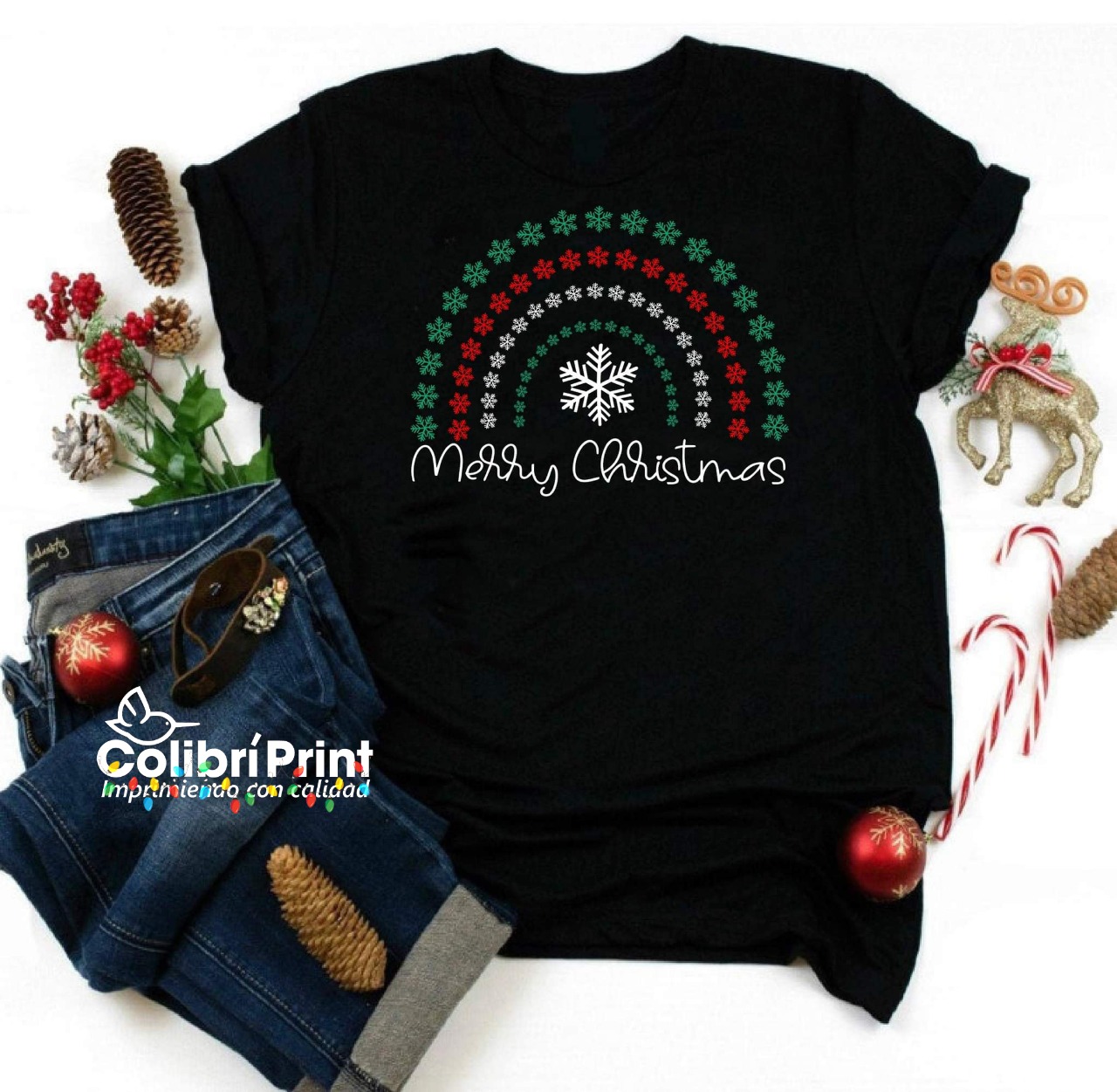 Playera navideña Merry Christmas