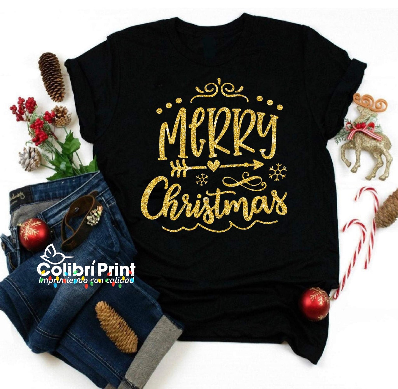 Playera navideña «Feliz Navidad.»