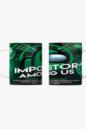 Taza Among Us Verde Obscuro