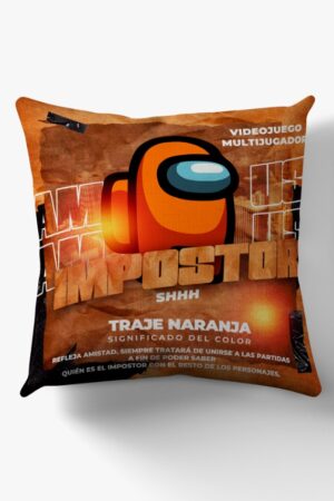 Cojín Among Us Naranja