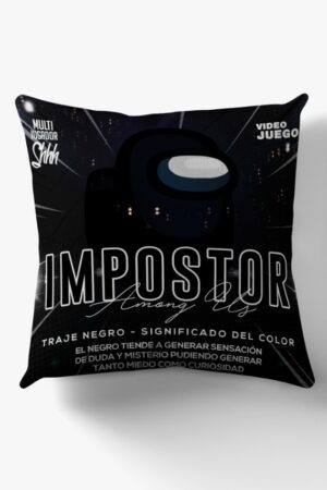 Cojín Among Us Negro