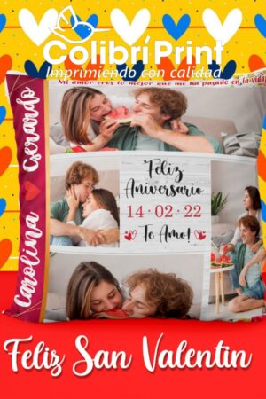 Cojín "Feliz aniversario"