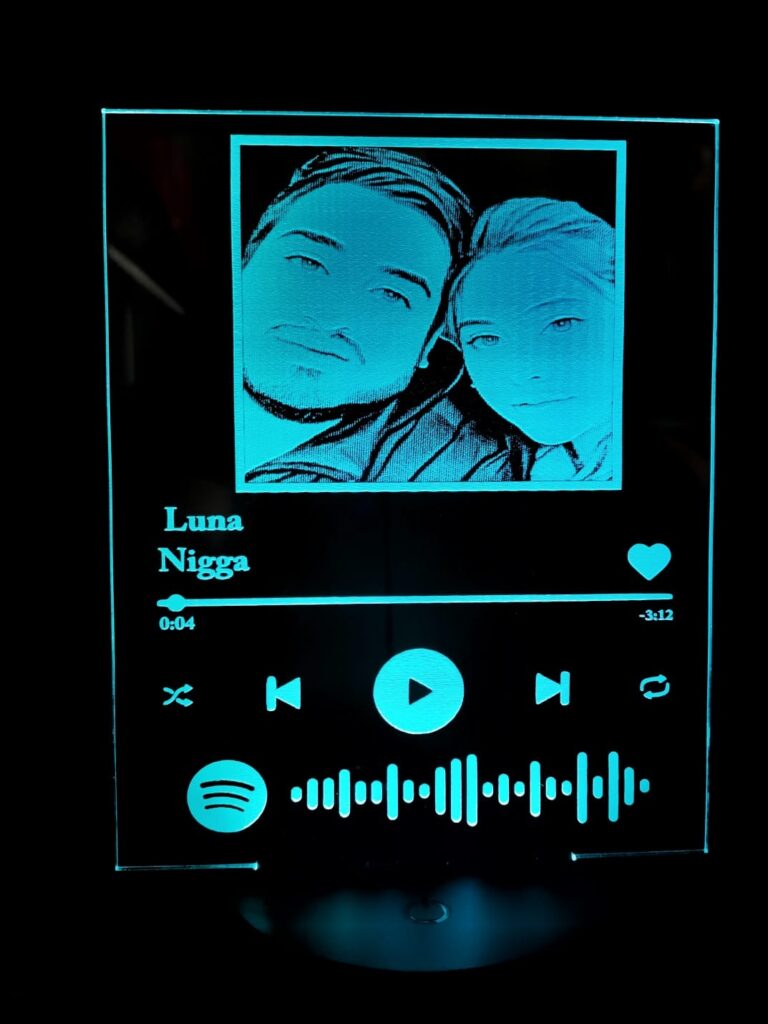 Lampara Led grabado láser