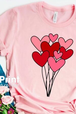 Playera San Valentín Ramo de Corazones