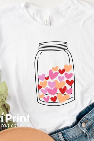 Playera San Valentín Frasco de Amor