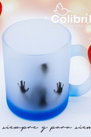Taza Satinada Personalizable Azul
