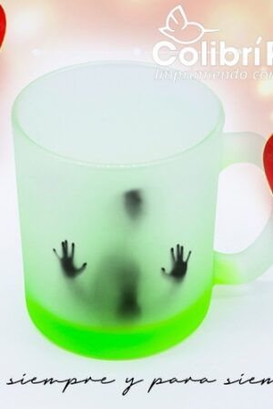 Taza Satinada Personalizable Verde