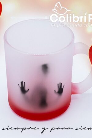 Taza Satinada Personalizable Roja