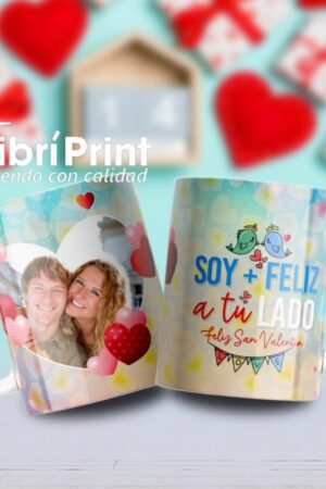 Taza "Soy + feliz a tu lado"