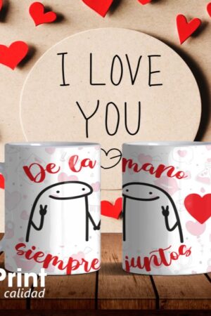 Taza Flork "De la mano siempre juntos"