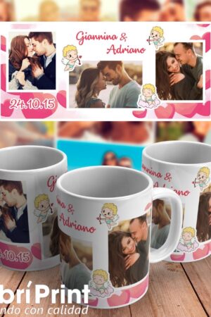 Taza de cupido para San Valentin