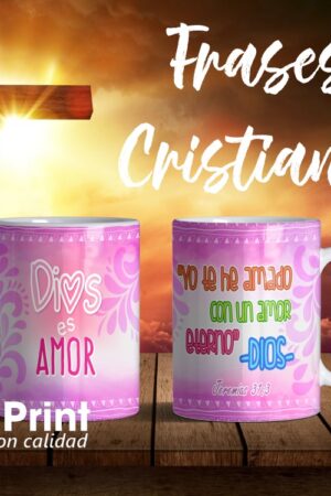 Taza Frases Cristianas "Dios es amor"
