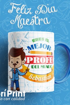 Taza para profe "Eres el mejor profe del mundo"