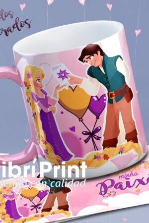 Taza Rapunzel y Flynn Raider
